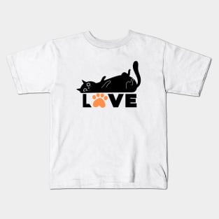 black cat lover Kids T-Shirt